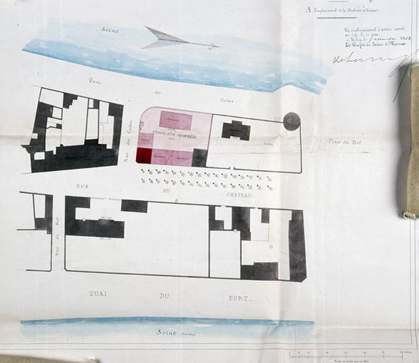 Plan de la fabrique de produits pharmaceutiques Journeil.