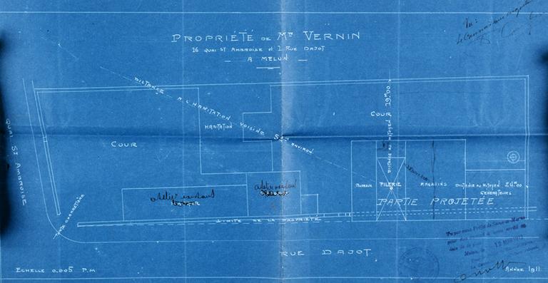 Plan de l'usine en 1911.