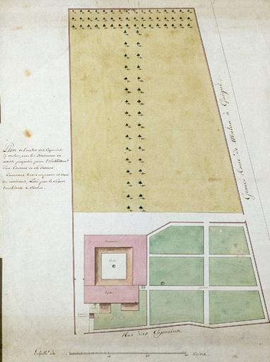 Plan du couvent des Capucins à la Révolution.