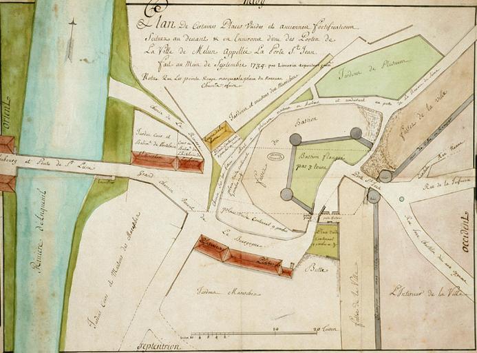 Plan de la porte Saint-Jean.