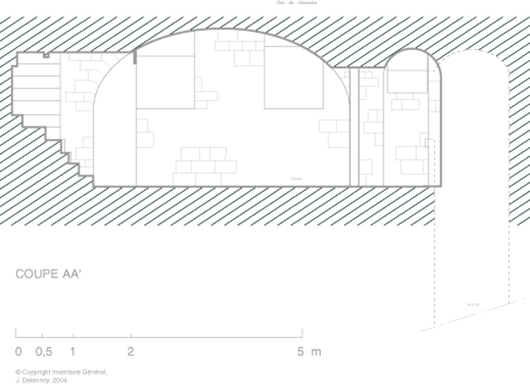 Coupe de la cave.