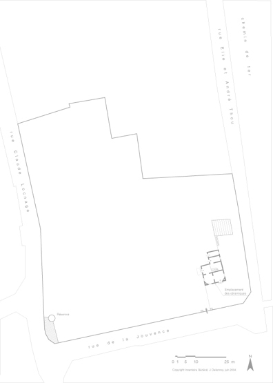 Localisation de la maison dans la parcelle.