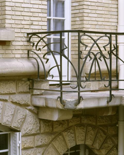 détail des garde corps de style art nouveau