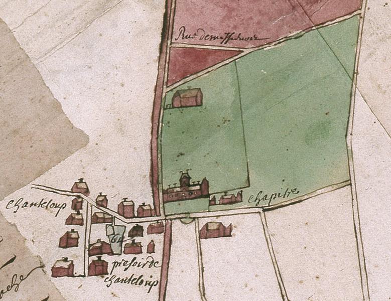détail du plan du nouveau domaine d'Andrésy appartenant au chapitre (1702)