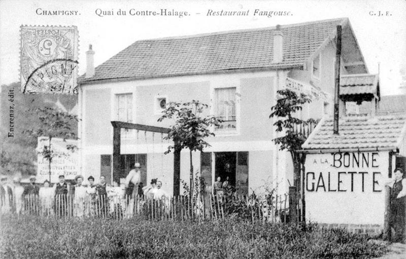 Restaurant Fangouze le long du chemin de contre-halage.