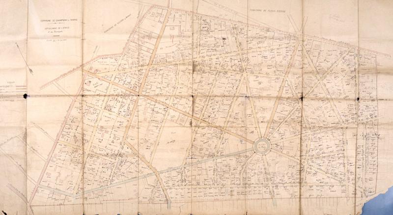 Plan du lotissement de l'Etoile dans le quartier de Coeuilly.
