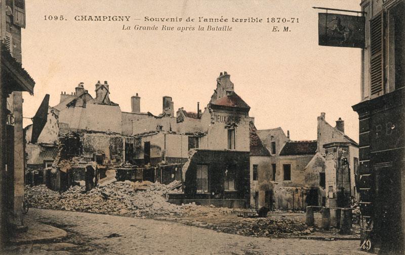Souvenir de l'année terrible 1870-71, la Grande-Rue après la bataille.