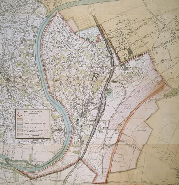 Projet d'aménagement, d'embellissement et d'extension de la commune. Plan accompagnant la délibération du 24 juin 1937.