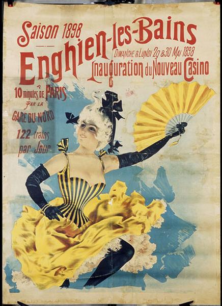 Affiche publicitaire pour l'inauguration du nouveau casino en mai 1898.