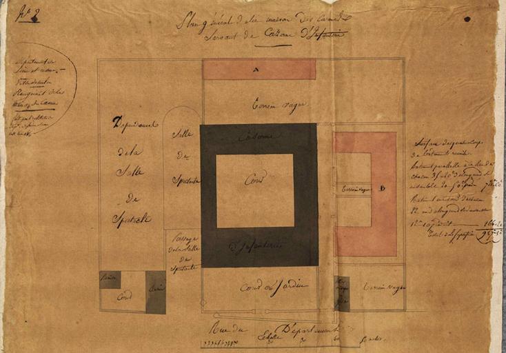 « Plan général de la maison des Carmes servant de cazerne d'infanterie ».