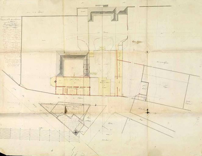 Plan général des bâtiments composant l'hôtel de préfecture.