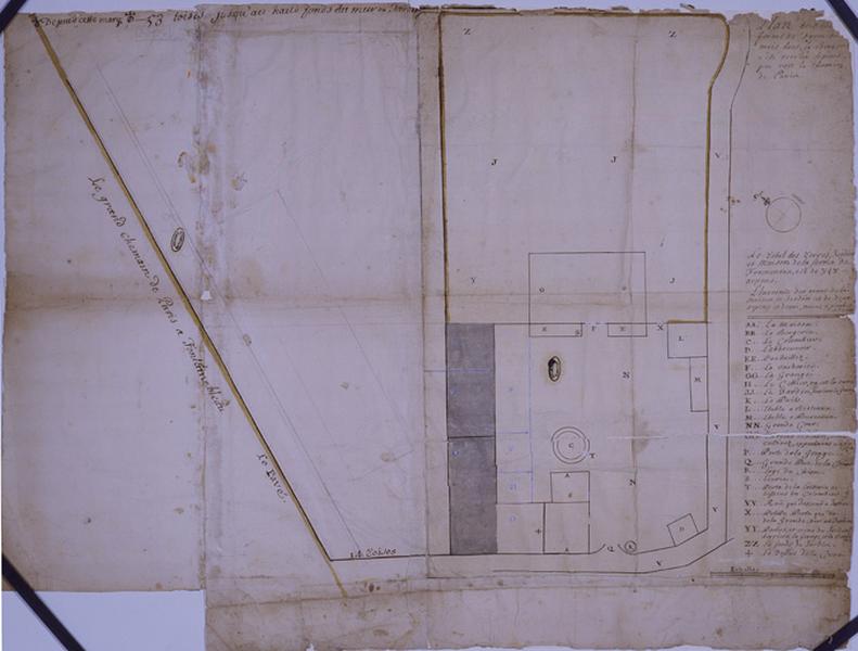 Plan de la ferme de Fromenteau, s.d. (1731?).