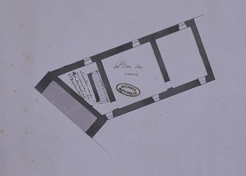 Plan de l'hôtellerie de Fromenteau projetée : plan au sol, 1729.