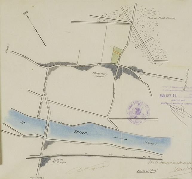 Plan de situation du lotissement du Clos Piquet, 1927.