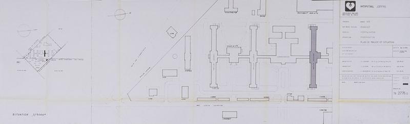 Modernisation du pavillon Grancher : plan de masse et situation.