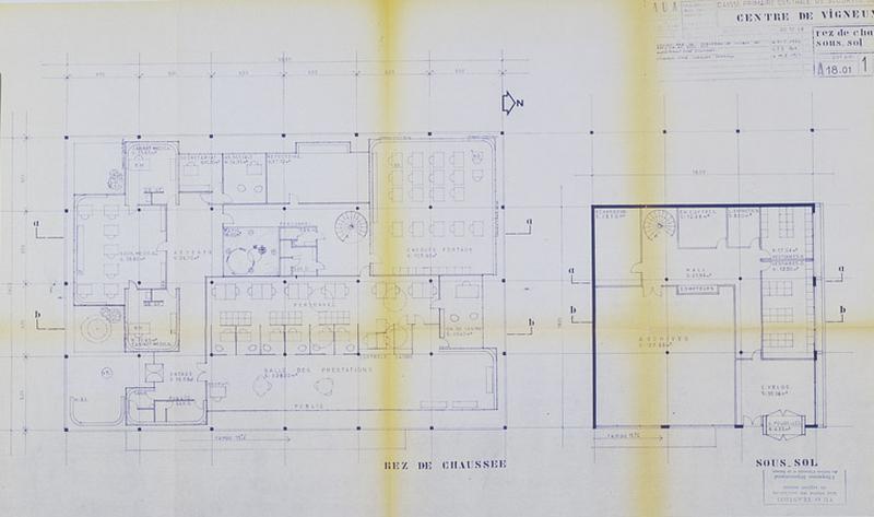 Plans : rez-de-chaussée et sous-sol.