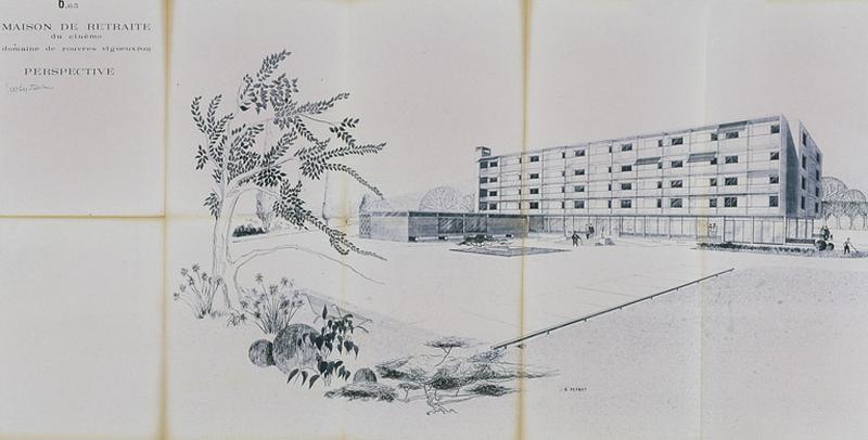 Perspective, dessinée par l'architecte.