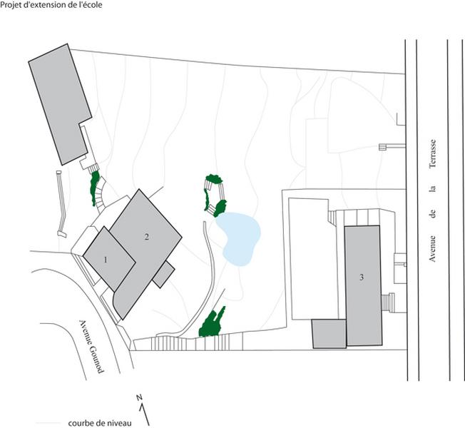 Plan d'ensemble de la propriété Lambert, de la maison-atelier, du parc et des nouvelles constructions.