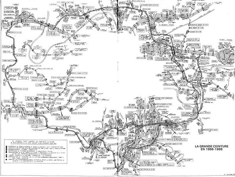 Le réseau de la 'Grande Ceinture' en 1998