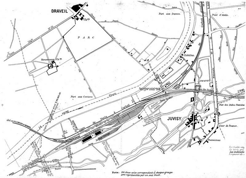 La gare et l'interconnexion des réseaux : carte de l'ensemble du site, non signée, datée du 6 novembre 1885.