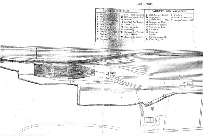 Gare de Juvisy-triage : plan des limites de la communauté d'entretien et d'exploitation des compagnies d'Orléans et de la Grande Ceinture, comprenant la gare de voyageurs (dite 'Juvisy-local') et la gare de triage : plan de la partie nord, c'est-à-dire du triage : document non signé, daté du 17 août 1901.