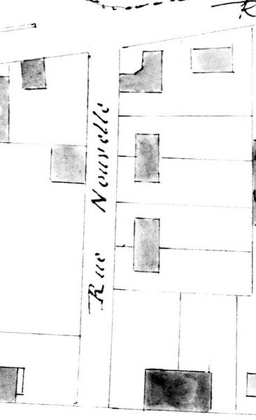 Plan de situation de 1896 attestant de la présence des bâtiments dès cette date.