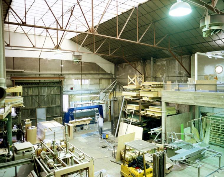 Intérieur de l'atelier de l'entreprise.
