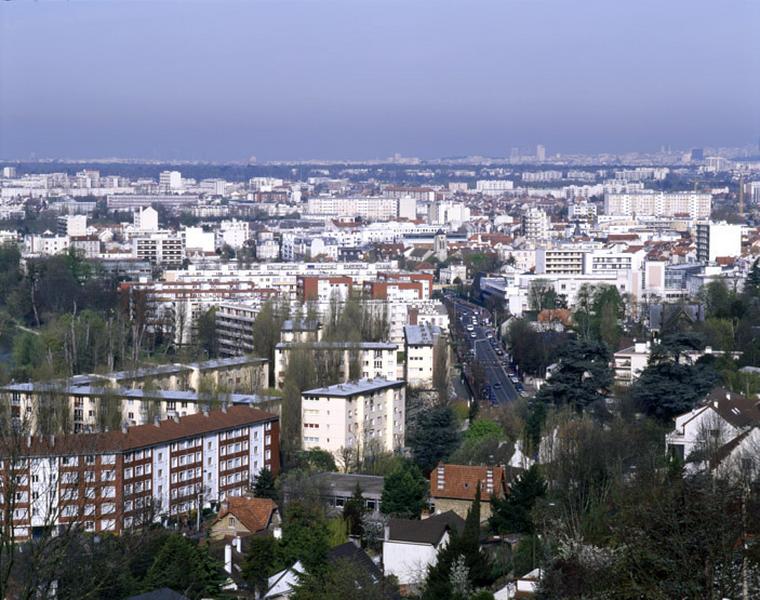 Vue depuis les combles du musée de la Résistance du coteau méridional de Champigny.