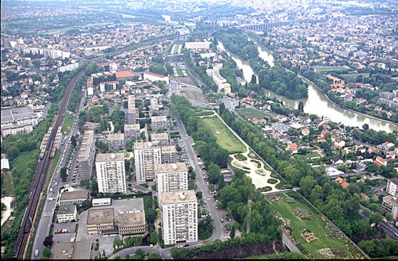 Vue aérienne du quartier des Boullereaux.
