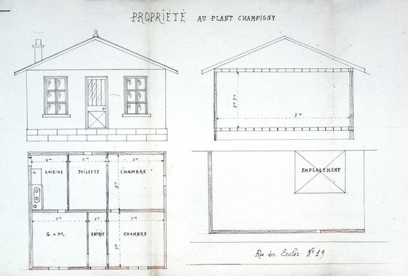 Demande d'autorisation de construire d'une propriété au Plant Champigny.