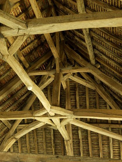 La charpente : détail d'une ferme.