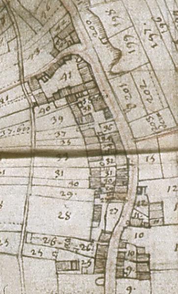 plan en 1731 de la Grande Rue
