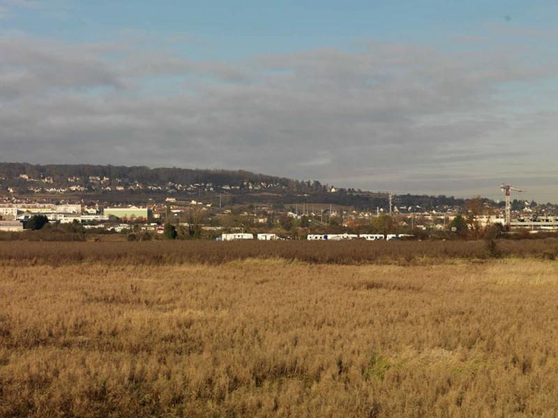 le site en direction d'Andrésy