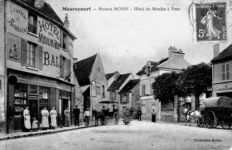 la place de l'église en direction de Pontoise