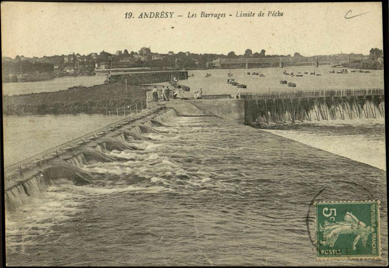 Barrage mobile à fermette et aiguille dit barrage d'Andrésy (détruit)