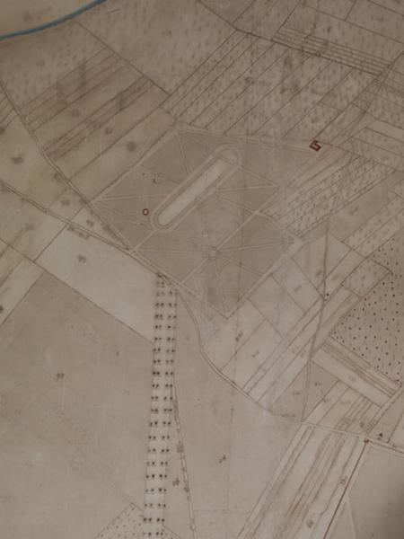 Détail du plan terrier de 1756-1757 : le Gué de la Folie.
