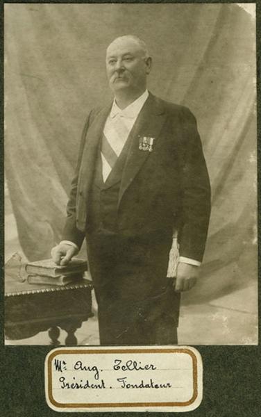 Portrait du président-fondateur du club, Auguste Tellier.