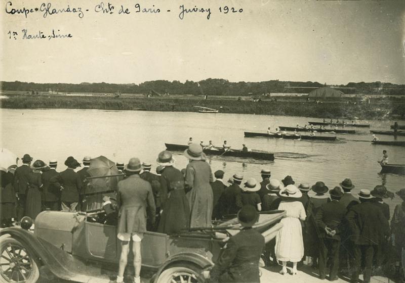 Coupe Glandaz, championnats de Paris, sur la Haute Seine. 1920.