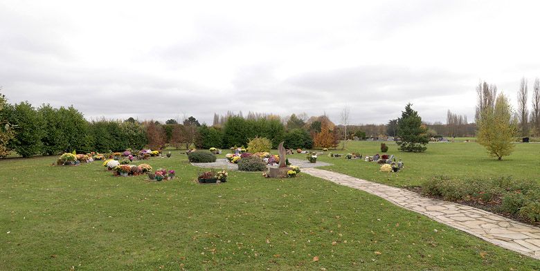 Vue du jardin du souvenir.
