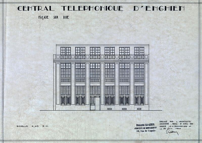 Elévation de la façade sur rue, 1929.
