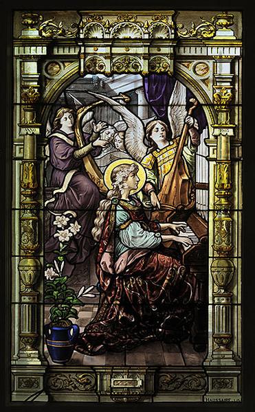 Verrière historiée de Sainte Cécile