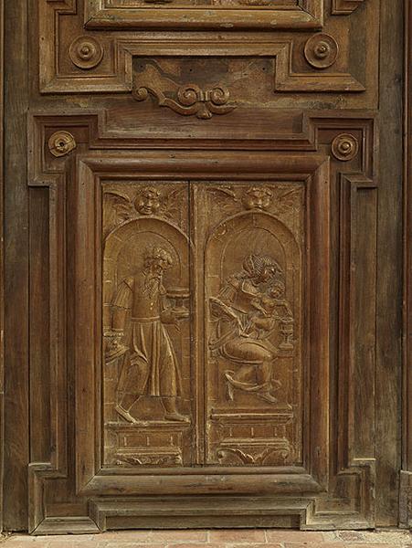 Détail d'un bas-relief : l'Adoration des Mages ?