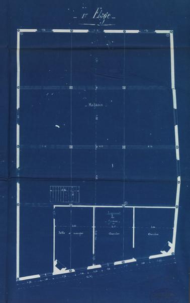 Plan du 1er étage de l'entrepôt industriel Duborjal.