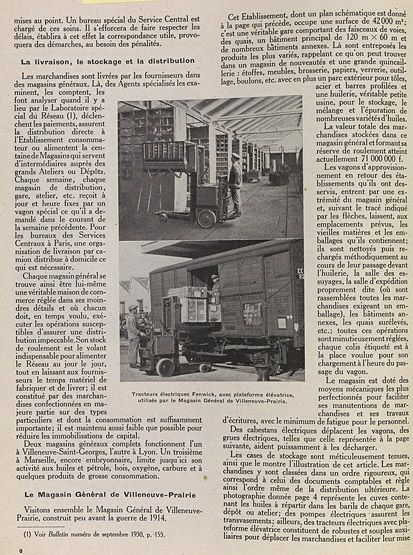 Villeneuve-Saint-Georges, gare de Villeneuve-Triage. Vue des tracteurs électriques utilisés par les magasins. Photographies. Tiré de : Ce que sont les magasins PLM / M.Arnoux. In "Bulletin du PLM", janv. 1933. (Association pour l'histoire des chemins de fer, Paris)