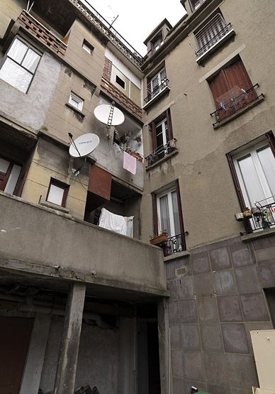 Vitry-sur-Seine, immeuble,15 rue des Ardoines. Vue sur la cour.