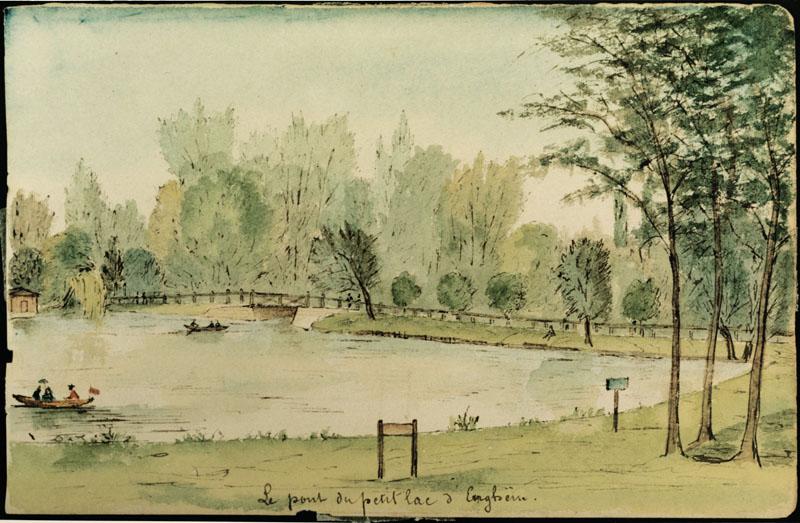 'Le pont du petit lac d'Enghien'.