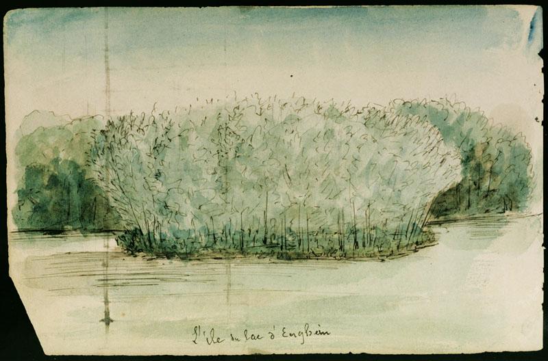 'L'ile du lac d'Enghien'.