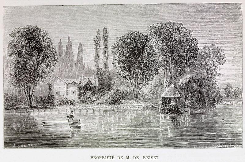 'Propriété de monsieur de Reiset' vue depuis le lac.