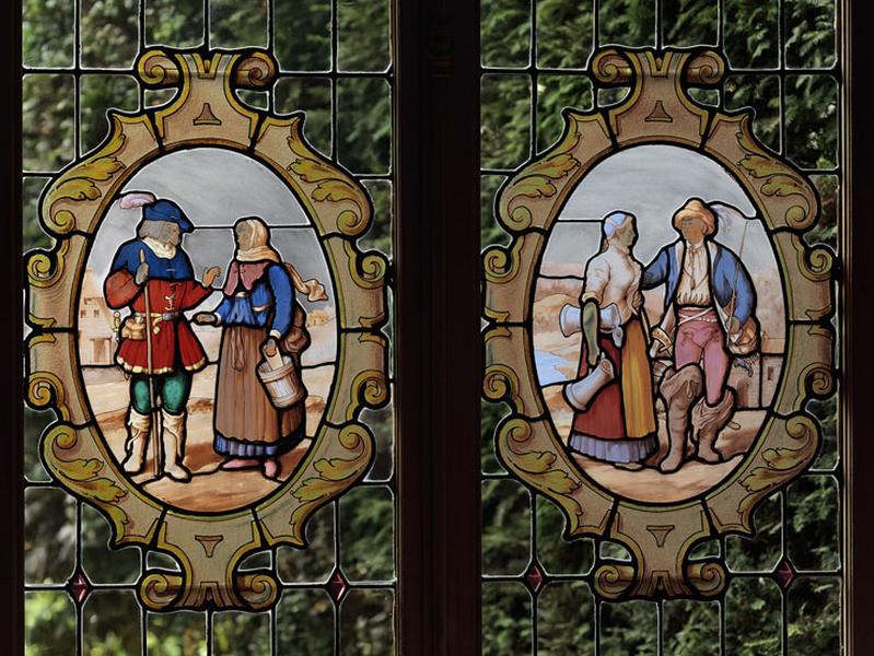Verrière figurée décorative de la salle à manger