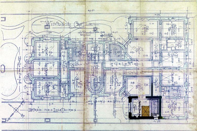 Plan du rez-de-chaussée (1912).
